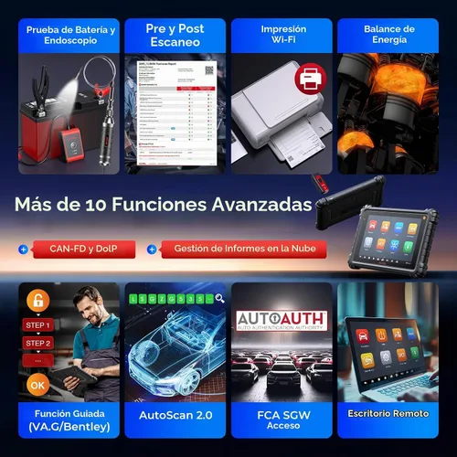 Vista 8 de Autel MaxiSys MS906 Pro-TS Escáner, actualización de herramienta de escaneo MS906PRO-TS 2026 MS906MAX MS906 PRO MP900BT, funciones TPMS superiores