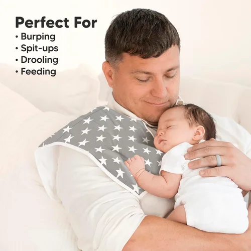 Vista 9 de Paquete de 5 sacos de dormir orgánicos para bebés y niños y niñas, sacos de dormir orgánicos (nube), paños para eructos (paisaje gris)