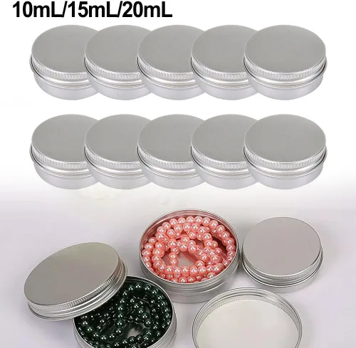 Vista 6 de Aluminum Cosmetic Tin Containers With Tight Sealing Lids