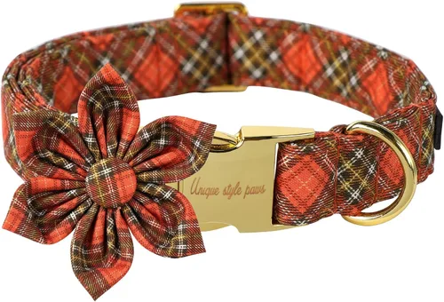 Vista 23 de Unique style paws - Collar con lazo de pera de algodón para perros, collar de verano ajustable para perros pequeños, medianos y grandes - XS