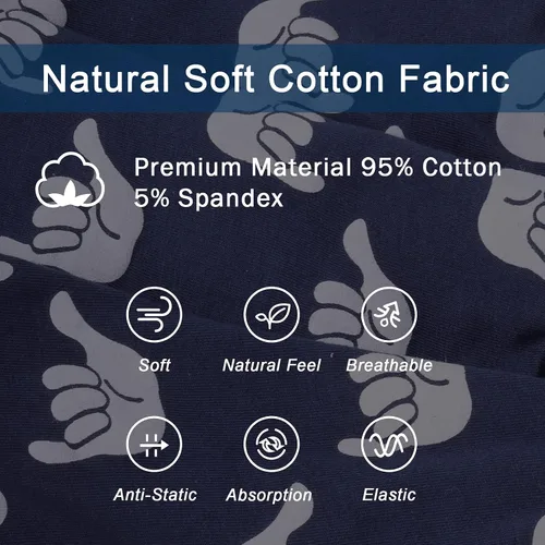 Vista 3 de Calzoncillos de algodón para hombre, suaves, transpirables, cómodos, con bolsa en U