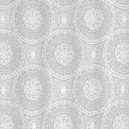 Vista 2 de Zenna Home Medallion - Cortina de ducha impermeable de PEVA, 70 x 72 pulgadas, color blanco