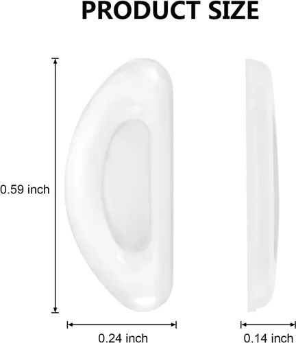 Vista 4 de 20 pares de almohadillas nasales adhesivas de silicona antideslizantes para gafas y gafas de sol, almohadillas nasales delgadas para anteojos