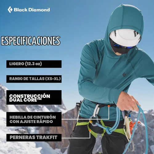 Vista 6 de BLACK DIAMOND Women's Momentum Rock Climbing Harness, Adjustable Loops
