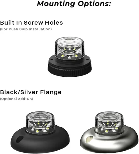 Vista 5 de SpeedTech Lights Flare 360° 6 LED 18 W Luz estroboscópica – Bombilla de botón oculta, faro de peligro para vehículos de policía, construcción Rojo