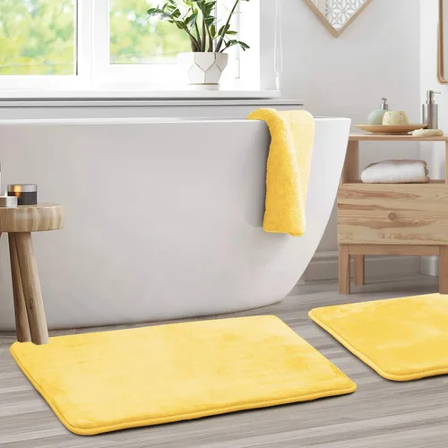 Vista 79 de Clara Clark Alfombra de Baño 24" x 17" - Alfombras de Baño, Tapete de Baño de Espuma Viscoelástica, Afelpado, Acogedor, Ultra Suave, Antideslizante