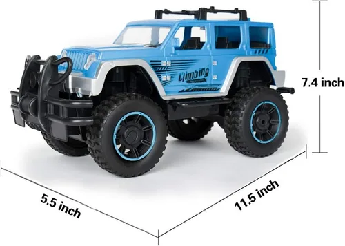 Vista 5 de Adventure Toys Camión de control remoto todoterreno a escala 112 color azul hielo 4x4 RC auto de juguete para adultos niños niñas niños