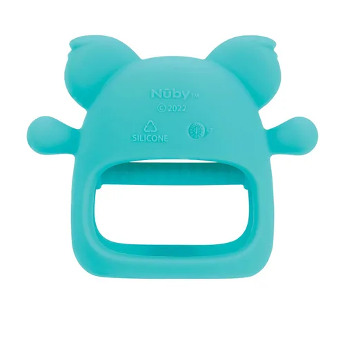 Vista 5 de Nuby Manopla de dentición de muñeca de silicona - Anillo de mordedor para bebés - Más de 3 meses - Koala