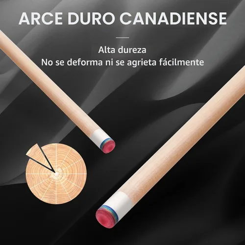 Vista 3 de Kmise 4-Piece 58 Inch FAS Canadian Maple Pool Cue Set, 18 19 20 21 oz 1 set