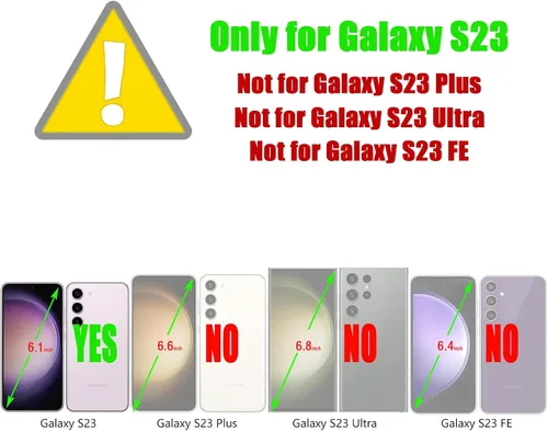 Vista 2 de ZZXX Funda tipo cartera para Samsung Galaxy S23 con bloqueo RFID, ranura para tarjetas, función atril, cierre magnético, funda protectora de cuero