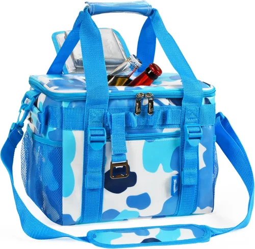 Vista 8 de Tirrinia Bolsa térmica grande aislada – Caja térmica a prueba de fugas para exteriores para mujeres y hombres – Bolsa de congelador portátil