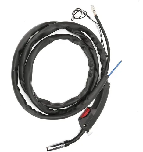 Vista 9 de Antorcha de soldadura MIG 14AK MB14 con protección de gas CO2, 6.6 ft, se adapta a corriente 160A200A, negro, acero inoxidable