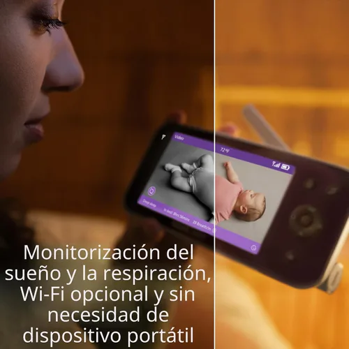 Vista 3 de Philips Avent Monitor de bebé conectado premium, cámara de 1080p, pantalla