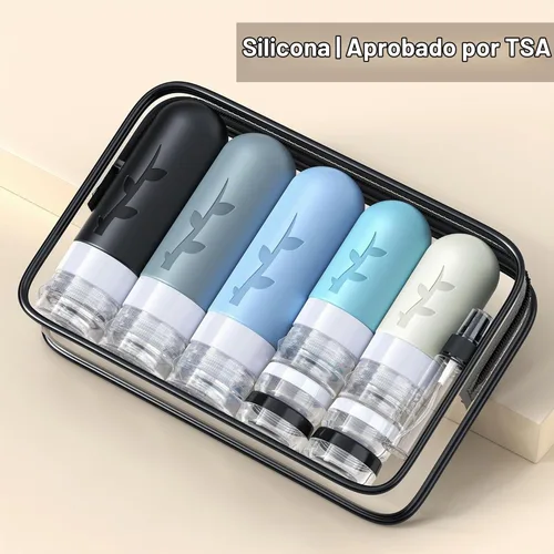 Vista 3 de Aeomni Juego de 19 botellas de viaje - Opciones de color, Gris, Botella de viaje