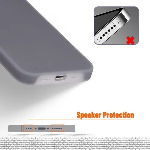 Vista 3 de Funda protectora para iPhone 11, forro de microfibra de silicona, a prueba de golpes, antiarañazos, de goma, de gel, color gris