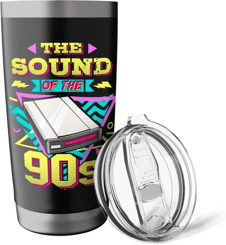 Vista 5 de 90s Nostalgia Retro 90s Dial Up Internet Vintage Stainless Steel Insulated Tumbler