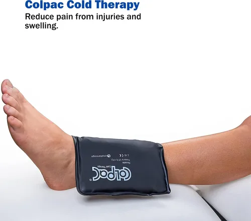 Vista 3 de Chattanooga ColPac, paquete de hielo de gel reutilizable para terapia de frío, 6.5 x 11 pulgadas, paquete de 2 unidades, poliuretano negro, con una