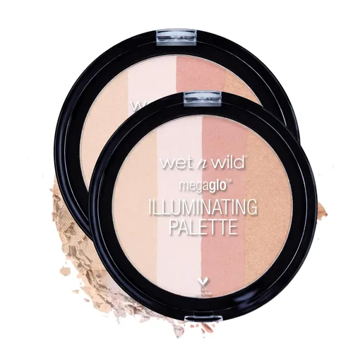 Vista 9 de wet n wild MegaGlo - Paleta de maquillaje iluminador en polvo, color rosa pasarela, resaltador facial