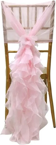 Vista 8 de Funda para silla de hilo de leche, fundas para respaldo de silla de tul para despedida de soltera, boda, decoración de baby shower, fundas largas