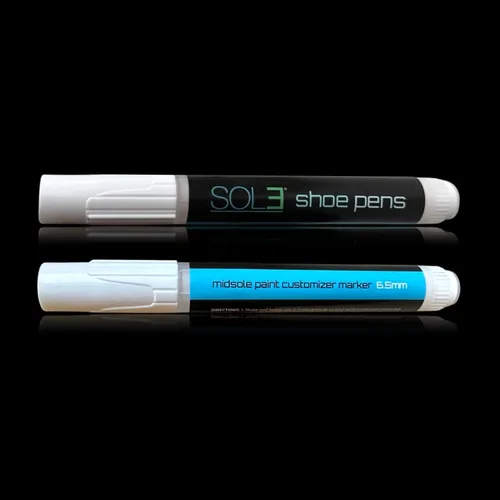 Vista 3 de SOL3 Shoe Pens™ - Pintura para tenis con marcador de entresuela de alta calidad, pulidor y cubierta para rozaduras (blanco)