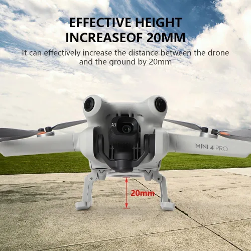 Vista 4 de Mini 4 Pro Tren de aterrizaje extendido, pata de araña de aterrizaje plegable compatible con accesorios DJI Mavic Mini 4 Pro