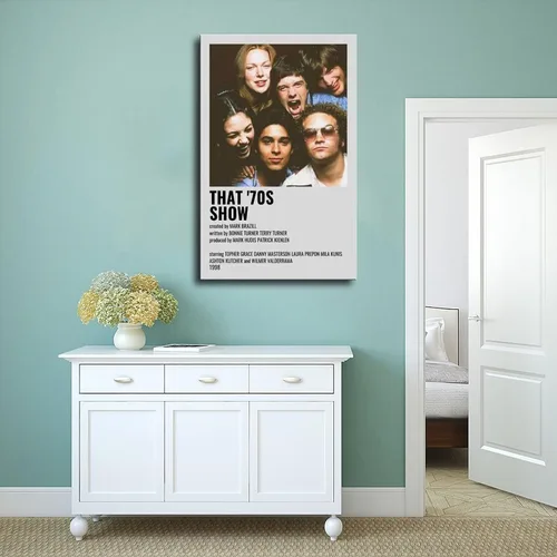 Vista 4 de That '70s Show Sitcom 3 - Póster en lienzo para decoración de pared, pintura para sala de estar, dormitorio, estilo sin marco, 12 x 18 pulgadas