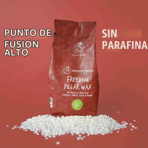 Vista 4 de American Soy Organics Freedom - Perlas de cera de soja, 1 libra Paraffin-Free, Natural Candle Making Supplies, Microwavable Beads, DIY Candle
