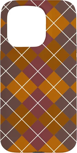 Vista 14 de iPhone 16 lindo tartán marrón cuadros para niñas escocesas y otoño otoño caso