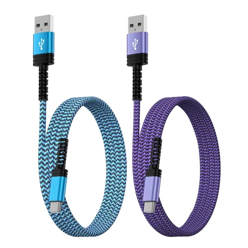 Vista 9 de Cable USB a USB C de 6 pies/Paquete de 3 para iPhone 17 16 15/15 Pro/15 Pro Max/15 Plus, cable de carga rápido USB A a USB tipo C para Samsung