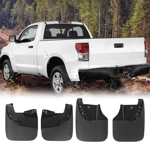 Vista 9 de CHEDA Protectores contra salpicaduras compatibles con Toyota Tundra 2007 2008 2009 2010 2011 2012 2013 sin bordes de rueda delanteros y traseros
