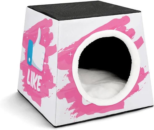 Vista 11 de Fashion Capsule Pet Waterloo plegable Cat House Cat Bed Cat Sofá 3 en 1 Diseño para mascotas pequeñas Pastel Púrpura Corazón