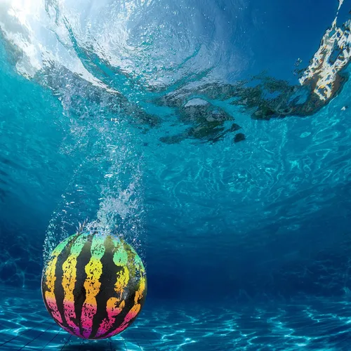 Vista 3 de Juego de pelota de piscina - Pelota de piscina de 9 pulgadas Juguetes inflables de piscina con adaptador de manguera, juego de piscina