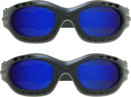 Vista 8 de Bikershades Gafas de Seguridad para Motocicleta para Hombre y Mujer. Lentes Polarizadas, Humo, Azul Espejado u Naranja, Lentes Amarillos