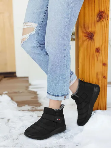 Vista 6 de SHIBEVER Botas de invierno para mujer botas de nieve impermeables para mujer, botines cómodos y resistentes a la moda