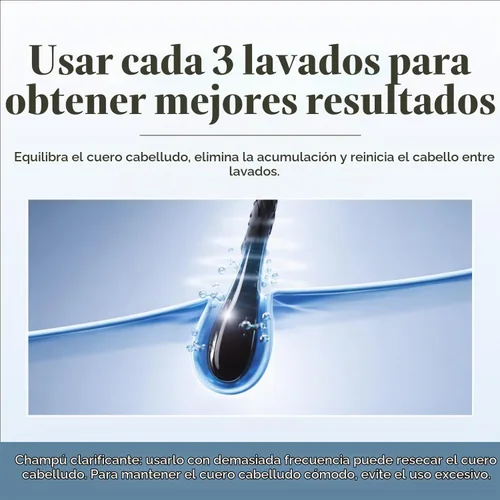 Vista 5 de Champú de ajo para tratamiento capilar. Para cabello normal a seco 32 onzas. Champú Blue Label para cabello seco/quebradizo