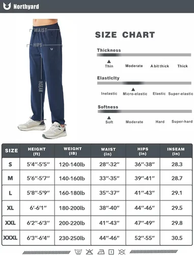 Vista 8 de NORTHYARD Pantalones deportivos para correr para hombre, ligeros, pantalones de senderismo para entrenamiento, gimnasio, correr, pantalones