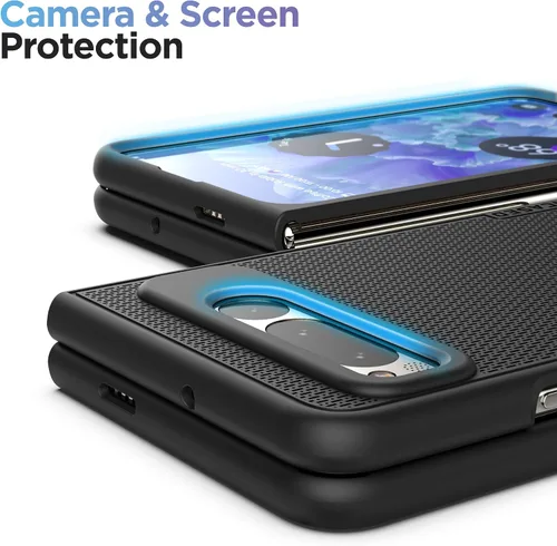 Vista 6 de Encased Clip para cinturón para Google Pixel Fold Case con funda - Negro (versión 2023)