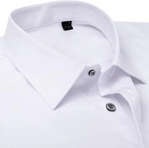 Vista 3 de DEMEANOR Camisas de vestir para hombre, camisas de vestir de manga larga para hombre, camisas ajustadas con botones, camisas grandes y altas