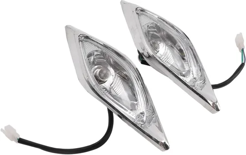 Vista 5 de POCREATION Juego de faros delanteros LED ATV, lámpara izquierda y derecha de 3 cables de 12 V para 125 4 ruedas Quad