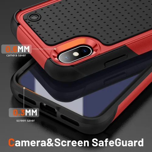Vista 362 de Jeylly Funda para iPhone SE/Funda para iPhone 5S, Exterior de Plástico Duro que Absorbe Golpes + Interior de Silicona de Goma Defensor contra