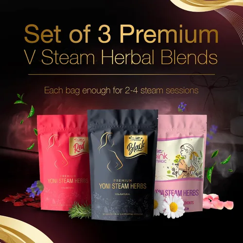 Vista 3 de FIVONA Yoni - Juego de 3 mezclas de hierbas vaporizantes para V Steam, mezcla de hierbas naturales, mezcla orgánica 100% pura, desintoxicación V