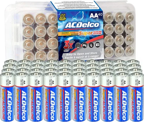 Vista 2 de ACDelco 40 pilas AA, azul e ltraMAX 20 pilas AAA, batería alcalina con tecnología avanzada, vida útil de 10 años, embalaje resellable