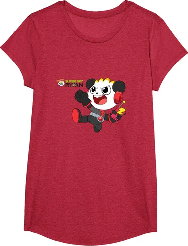 Vista 64 de Ryan's World Super Spy Combo Panda Camiseta, gris, S Asfalto