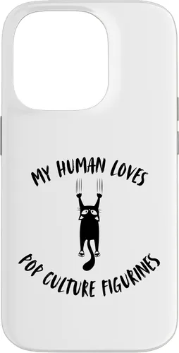 Vista 17 de iPhone XR My Human Loves Pop Culture Figurines - Cat Parent Hobby Case