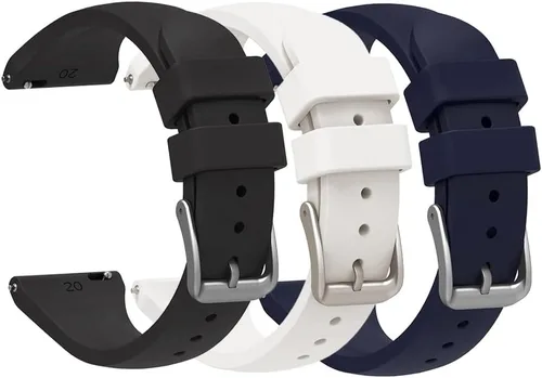 Vista 4 de Senter Correas de repuesto de goma suave de liberación rápida de 0.787 in para Huawei Watch GT2 de 1.654 in/Watch GT3 de 1.654 in