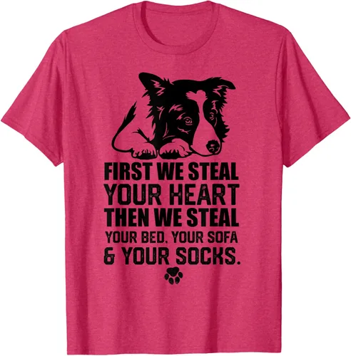 Vista 25 de Border Collie Steal Your Heart Steal Your Bed - Camiseta de sofá, Gris