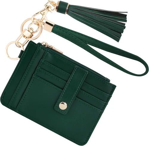 Vista 17 de KNGITRYI Billeteras pequeñas de pulsera para mujer RFID para tarjetas de crédito, cartera con llavero, cartera para tarjetas de crédito