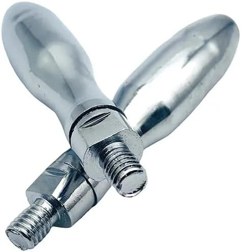 Vista 3 de Extremo de bola 3/8 "x16 rosca masculina cromo fresadora volante mango giratorio agarre