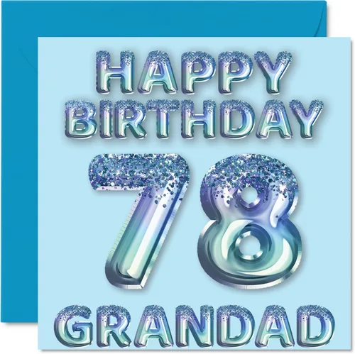 Vista 199 de Stuff4 Tarjeta de primer cumpleaños para niños, globo de fiesta con purpurina azul, tarjetas de feliz cumpleaños para niño de 1 año, nieto, hijo, 57