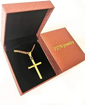 Vista 6 de FZTN Jewelry Cadena de eslabones cubanos para hombre y mujer, de 0.118in, chapado en oro de 18 quilates, joyería de moda, para llevar solo